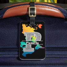 Pイニシャルパーソナライズされたシルバーモノグラムあなたの名前