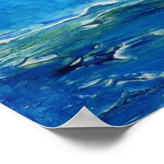 © Pホレルファインアート油絵画波海海 ポスター (角)