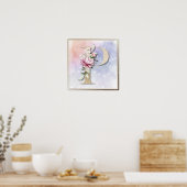 Pモノグラムブルゴーニュフローラポスター ポスター (キッチン)