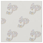 Pモノグラム加飾文字カスタム布 ファブリック (クローズアップ)