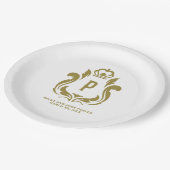 Pモノグラム金ゴールドクレスト ペーパープレート (アングル)