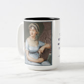 P及びPの引用文のジェーンAustenのポートレート ツートーンマグカップ (正面左)