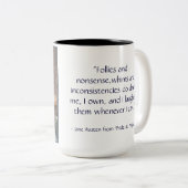 P及びPの引用文のジェーンAustenのポートレート ツートーンマグカップ (正面右)