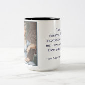 P及びPの引用文のジェーンAustenのポートレート ツートーンマグカップ (中央)