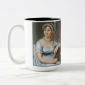 P及びPの引用文のジェーンAustenのポートレート ツートーンマグカップ (左)