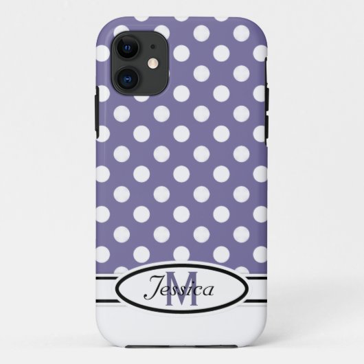 P及びWの水玉模様のモノグラムのiPhone 5の場合 Case-Mate iPhoneケース (裏面)