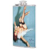 P女の子のクラシックな50年代のヴィンテージPin フラスク (左)