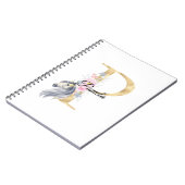 P字パーソナライズされた名一文字 ノートブック (左側)