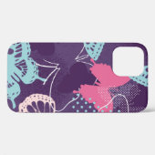 P色の落書きかわいらし蝶 Case-Mate iPhoneケース (裏面 (横))