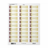 P1金ゴールド紫エレガントダマスクダイヤモンドラベル ラベル (フルシート)