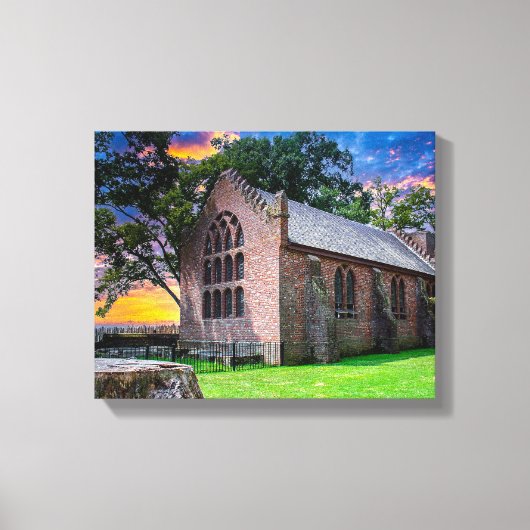 P1010074 – ジェームズタウン、バージニア古教会 キャンバスプリント (正面)