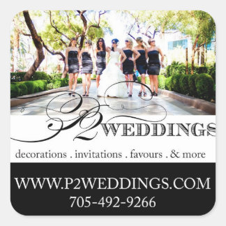 P2ウェディング小さなステッカー スクエアシール