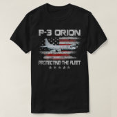 P3オリオンサブハンターASW飛行機ヴィンテージ退役軍人 Tシャツ (デザイン正面)