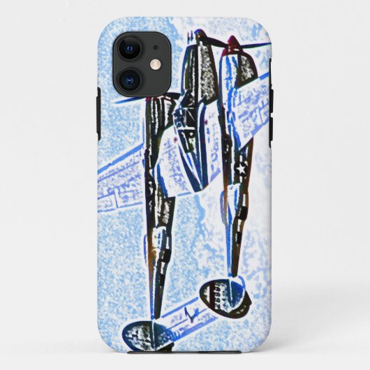 p38稲妻の世界大戦2の軍用機 Case-Mate iPhoneケース (裏面)