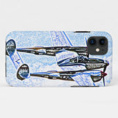 p38稲妻の世界大戦2の軍用機 Case-Mate iPhoneケース (裏面(横))