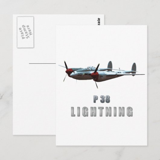 P38稲妻 ポストカード (正面/裏面)