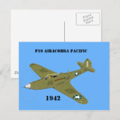 P39 Airacobra Pacific, 1942 ポストカード (正面/裏面)