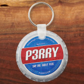 P3RRYキャップポップ・アートのキーチェーン キーホルダー (正面)