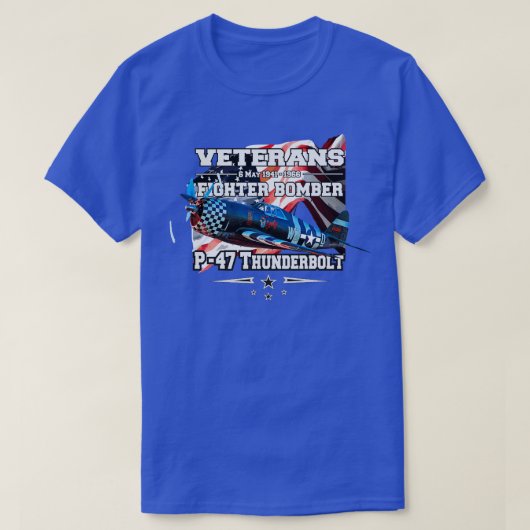 P47 Thunderbolt戦闘機 Tシャツ (デザイン正面)