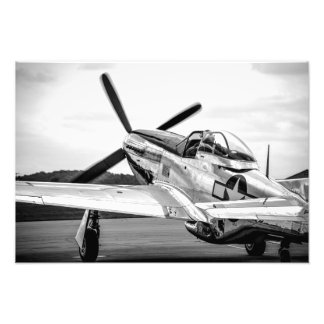 P51マスタングB&W フォトプリント           