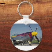P51ムスタン、ノーズコーン/プロペラでノーズアート キーホルダー (正面)