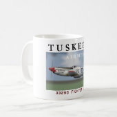 P51D 332ndの戦闘機のグループ コーヒーマグカップ (正面左)