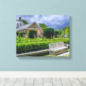P527004(1) – 知事の宮殿の庭園（ベンチ付き） キャンバスプリント (インサイチュ (ウッドフロア))