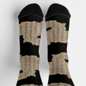 P52 Papyrus Fragment Socks –Earliest New Testament ソックス (上部)
