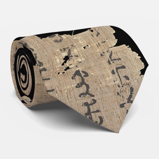 P52 Papyrus Fragment Tie–Earliest New Testament ネクタイ (ロール)