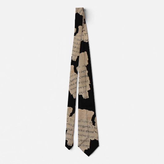 P52 Papyrus Fragment Tie–Earliest New Testament ネクタイ (裏面)