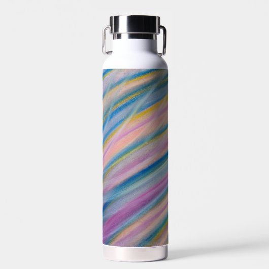 P6 Unique Colorful Abstract Art ウォーターボトル (正面)
