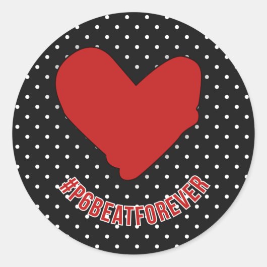 #P6BEATFOREVER ラウンドシール (正面)