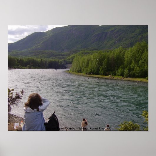 P8040287川ロシアの戦闘魚釣りKenai R... ポスター (正面)