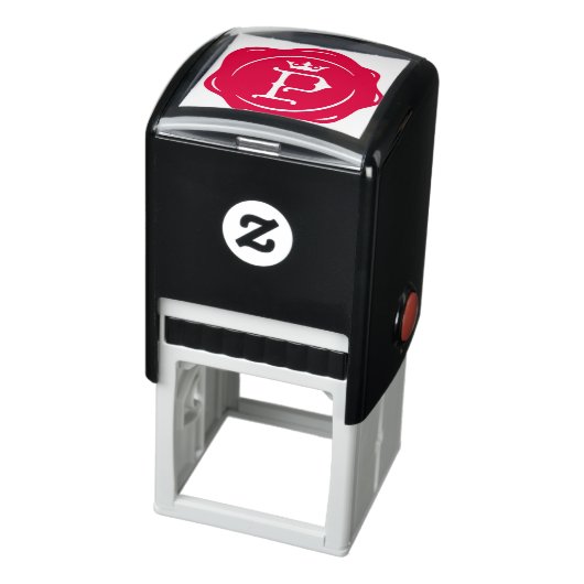P -アンティークワックスシールゴシック王冠イニシャル文字 セルフインキングスタンプ (商品)