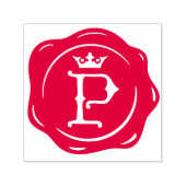 P -アンティークワックスシールゴシック王冠イニシャル文字 セルフインキングスタンプ (デザイン)