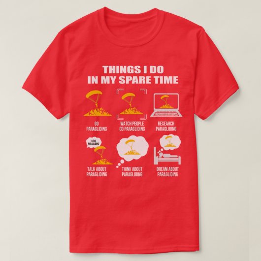 P.パラグリンシャツ6時間の中でする事 Tシャツ (デザイン正面)