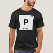 P -ピアノ音楽化学周期表の記号 Tシャツ (正面)