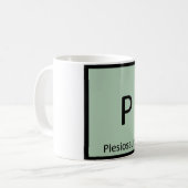 P - プレシオサウルス 恐竜 化学 周期表 コーヒーマグカップ (正面左)