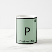 P - プレシオサウルス 恐竜 化学 周期表 コーヒーマグカップ (中央)