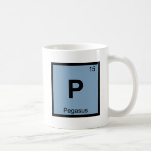 P – ペガサスギリシャ化学周期表記号 コーヒーマグカップ
