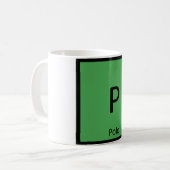 P - ポロスポーツ 化学 周期表 シンボル コーヒーマグカップ (正面左)
