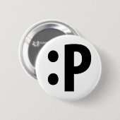 : P 缶バッジ (正面&裏面)
