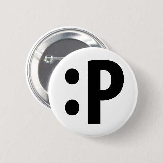 : P 缶バッジ (正面&裏面)