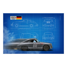 P 356 Blueprint ポスター