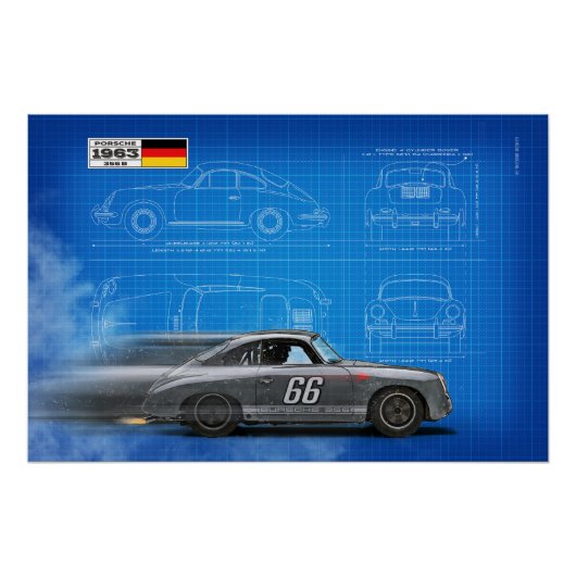 P 356 Blueprint ポスター (正面)