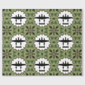 P-38シルエット稲妻 ラッピングペーパー (フラット)