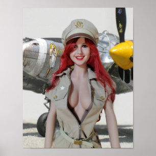 P-38ピンアップガール ポスター