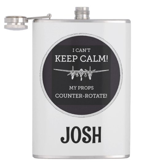 P-38稲妻カスタムビニルフラ包まれたスコ フラスク (オープン)