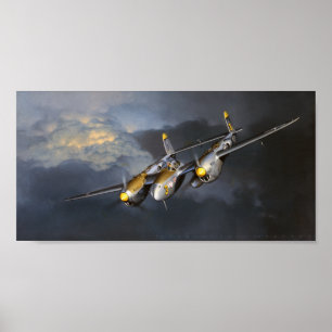 P-38稲妻ジャックフェローズアート ポスター