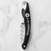 P-38稲妻ステンシル（円形シルエット付） ソムリエナイフ (正面)